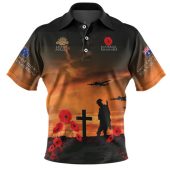 Australia Anzac Day Polo Shirt - Australia Remember Orange Polo Shirt
