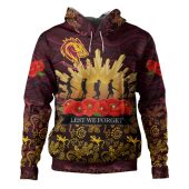 Brisbane Broncos Hoodie - Anzac Broncos Animals In Aboriginal Inspired Art Hoodie