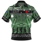 Australia Anzac Day Polo Shirt - Australia and New Zealand Warriors All gave some Some Gave All Green Polo Shirt