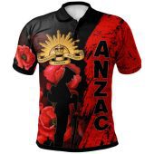 Australia Anzac Day Polo Shirt - Anzac Poppy