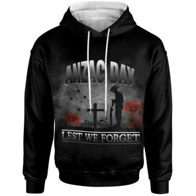 Australia Anzac Hoodie - Lest We Forget 2D Style (Pink)