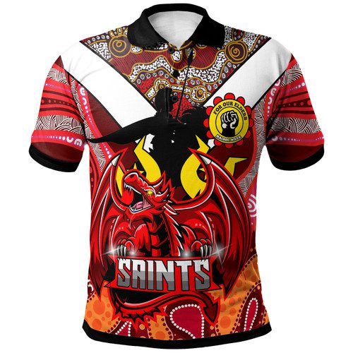 St. George Illawarra Dragons Naidoc Polo Shirt - Aboriginal Inspired Polo Shirt