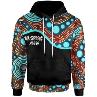 Australia Hoodie Naidoc 2024 Keep the Fire Burning! Blak, Loud and Proud
