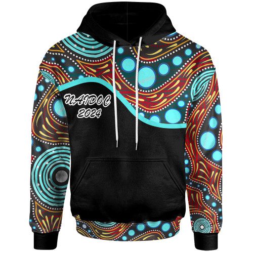 Australia Hoodie Naidoc 2024 Keep the Fire Burning! Blak, Loud and Proud