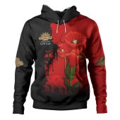 Australia Anzac Day Custom Hoodie - Australian And New Zealand Warriorsers In Flanders Fields Poppy Flowers Hoodie