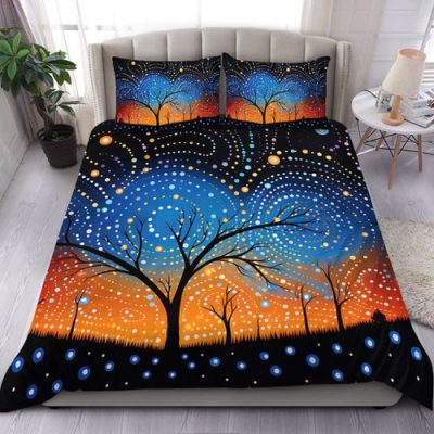 Australia Aboriginal Bedding Set - Australian Dreamtime Story Of A Night Sky Bedding Set
