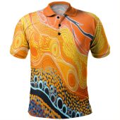 Australia Aboriginal Polo Shirt - Indigenous Aboriginal Art Dot Color Polo Shirt