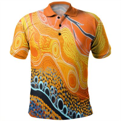Australia Aboriginal Polo Shirt - Indigenous Aboriginal Art Dot Color Polo Shirt