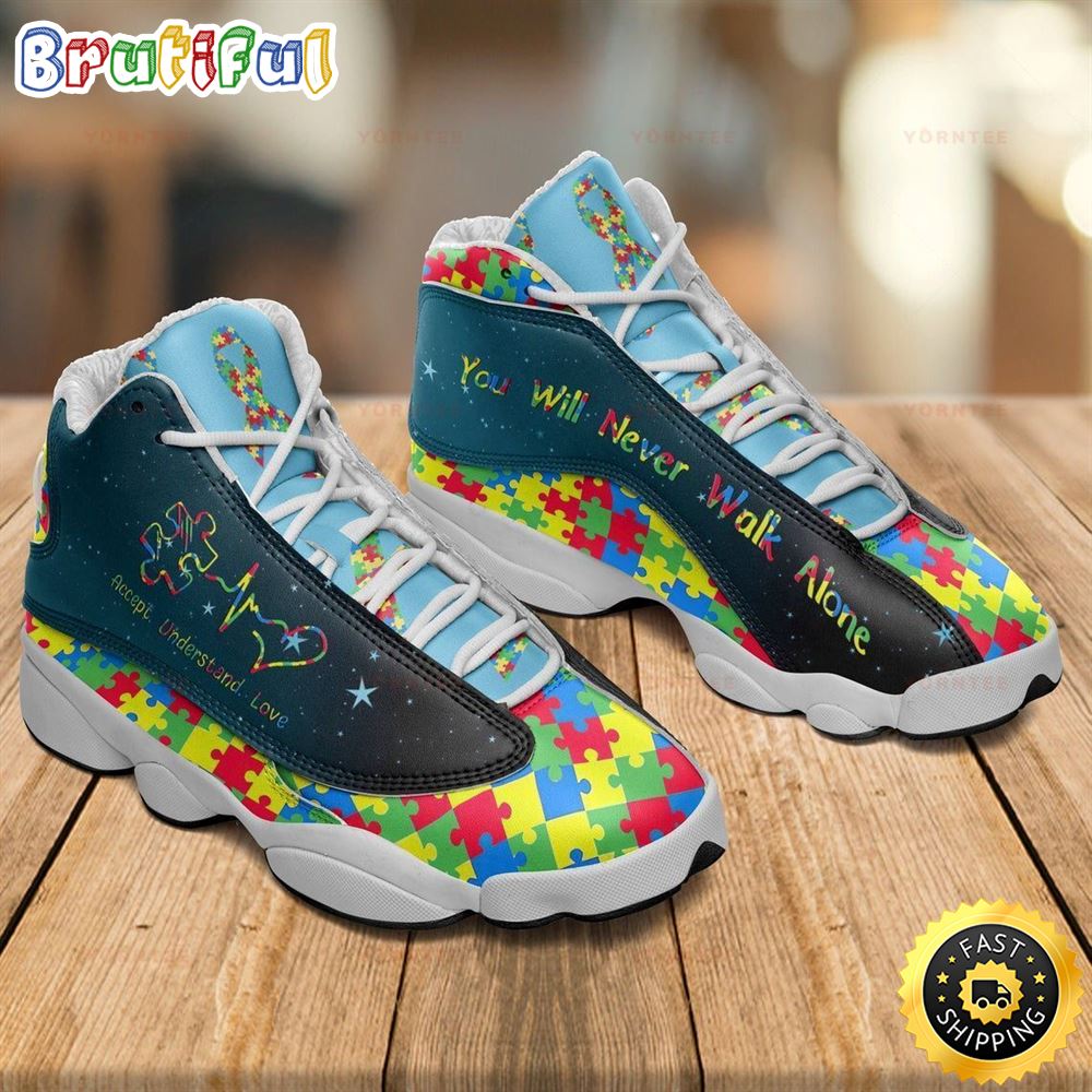 Autism Awareness You Will Never Walk Alone Air JD13 Shoes