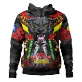 Penrith Panthers Anzac Custom Hoodie - Remembrance Chocolate Soldiers Anzac Day With Poppy Flower