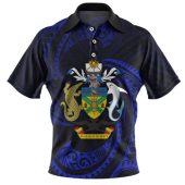 Australia South Sea Islanders Polo Shirt - Solomon Islands Blue Tribal Wave Pattern Polo Shirt