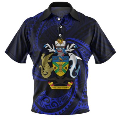 Australia South Sea Islanders Polo Shirt - Solomon Islands Blue Tribal Wave Pattern Polo Shirt