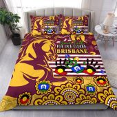 Brisbane Broncos Naidoc Week Custom Bedding Set - Brisbane Broncos For Our Elders Aboriginal Inspired Bedding Set