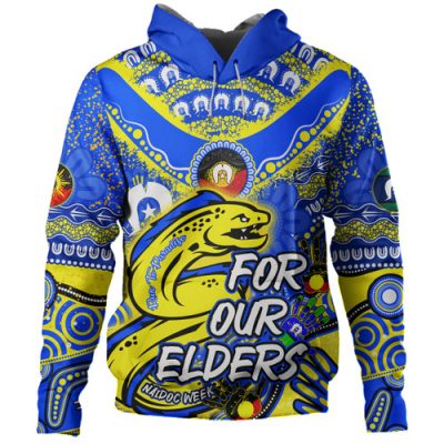 Parramatta Eels Naidoc Week Custom Hoodie - For Our Elders Run to Paradise Hoodie