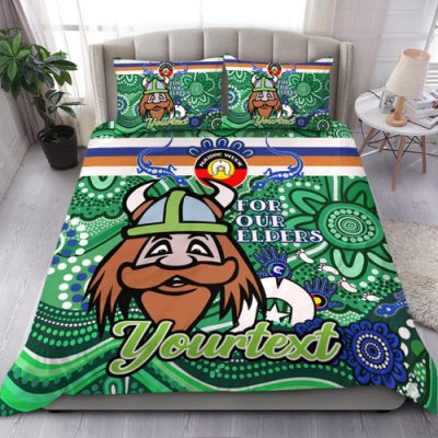 Canberra Raiders Naidoc Week Custom Bedding Set - For Our Elders Home Jersey Bedding Set