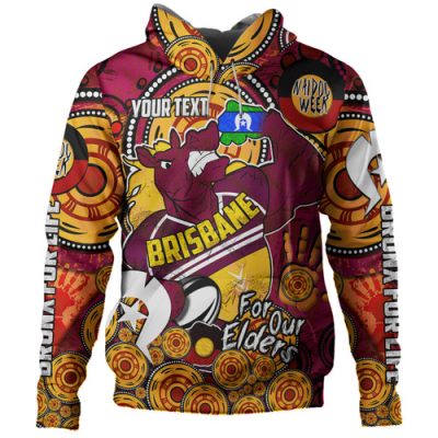 Brisbane Broncos Naidoc Week Custom Hoodie - Brisbane Broncos Naidoc Week For Our Elders Bronx for Life Sport Style Hoodie