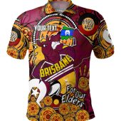 Brisbane Broncos Naidoc Week Custom Polo Shirt - Brisbane Broncos Naidoc Week For Our Elders Bronx for Life Sport Style Polo Shirt