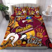 Brisbane Broncos Naidoc Week Custom Bedding Set - Brisbane Broncos Naidoc Week For Our Elders Bronx for Life Sport Style Bedding Set