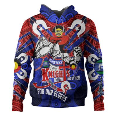 Newcastle Knights Naidoc Hoodie - Custom Newcastle Knights Naidoc Week For Our Elders Aboriginal Inspired Hoodie