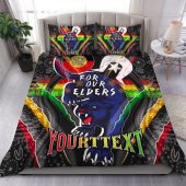Penrith Panthers Naidoc Week Custom Bedding Set - Penrith Panthers Naidoc Week For Our Elders Australian Indigenous Dot Art Bedding Set