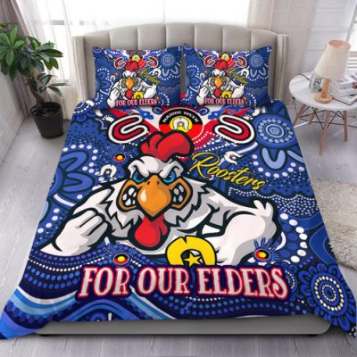 Sydney Roosters Naidoc Week Custom Bedding Set - For Our Elders Home Jersey Bedding Set