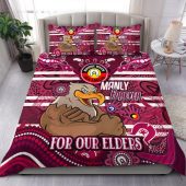 Manly Warringah Sea Eagles Custom Bedding Set - For Our Elders Home Jersey Bedding Set