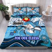 Cronulla-Sutherland Sharks Naidoc Week Custom Bedding Set - For Our Elders Home Jersey Bedding Set
