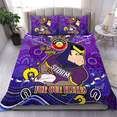 Melbourne Storm Naidoc Week Custom Bedding Set - For Our Elders Home Jersey Bedding Set