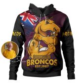 Brisbane Broncos Hoodie Heart Of A Fighter Tough And Fearless
