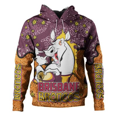 Brisbane Broncos Custom Hoodie - Team With Dot And Star Patterns For Tough Fan Hoodie