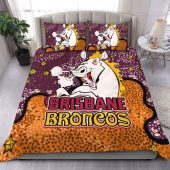 Brisbane Broncos Custom Bedding Set - Team With Dot And Star Patterns For Tough Fan Bedding Set