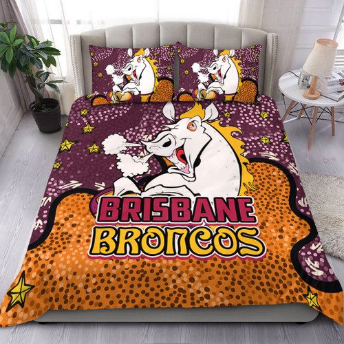 Brisbane Broncos Custom Bedding Set - Team With Dot And Star Patterns For Tough Fan Bedding Set Brisbane Broncos Custom Bedding Set - Team With Dot And Star Patterns For Tough Fan Bedding Set