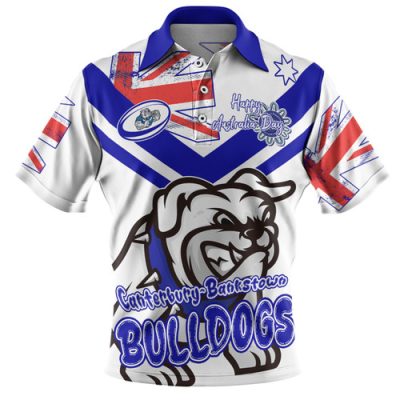 Canterbury-Bankstown Bulldogs Polo Shirt - Happy Australia Day We Are One And Free