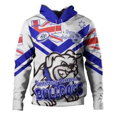 Canterbury-Bankstown Bulldogs Hoodie - Happy Australia Day We Are One And Free