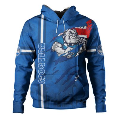 Canterbury-Bankstown Bulldogs Hoodie - Happy Australia Day Flag Scratch Style