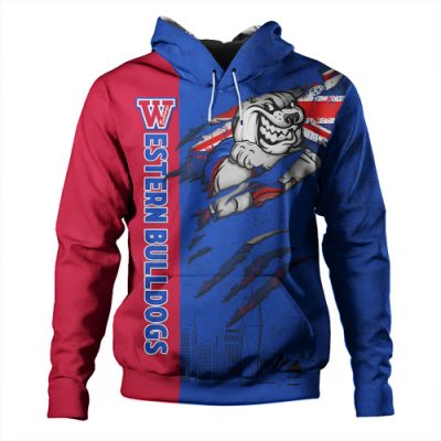 Western Bulldogs Hoodie Burning Passion Of Power Scratch Style