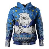 Canterbury-Bankstown Bulldogs Custom Hoodie - Custom With Aboriginal Inspired Style Of Dot Painting Patterns  Hoodie