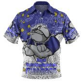 Canterbury-Bankstown Bulldogs Custom Polo Shirt - Team With Dot And Star Patterns For Tough Fan Polo Shirt