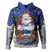 Canterbury-Bankstown Bulldogs Christmas Custom Hoodie - Merry Christmas Our Beloved Team With Aboriginal Dot Art Pattern Hoodie