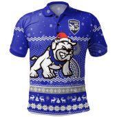 Canterbury-Bankstown Bulldogs Christmas Custom Polo Shirt - Ugly Xmas And Aboriginal Patterns For Die Hard Fan Polo Shirt
