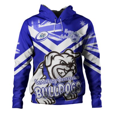 Canterbury-Bankstown Bulldogs Hoodie - Happy Australia Day We Are One And Free
