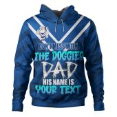 Canterbury-Bankstown Bulldogs Father's Day Hoodie - Screaming Dad and Crazy Fan