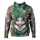 South Sydney Rabbitohs Grand Final Custom Hoodie - Custom Rabbitohs With Contemporary Style Of Aboriginal Painting Hoodie