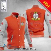 Bayer 04 Leverkusen Orange Grey Baseball Jacket