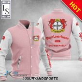 Bayer 04 Leverkusen Pink White Baseball Jacket