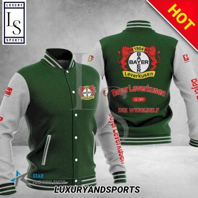 Bayer 04 Leverkusen Green White Baseball Jacket