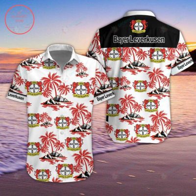 Bayer 04 Leverkusen Coconut Tree White Black Hawaiian Shirt