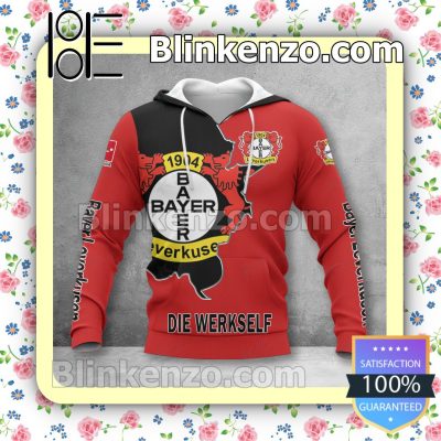 Bayer 04 Leverkusen Red Pullover Hoodie V2