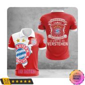 Bayern Munich Red White Scratch Polo Shirt