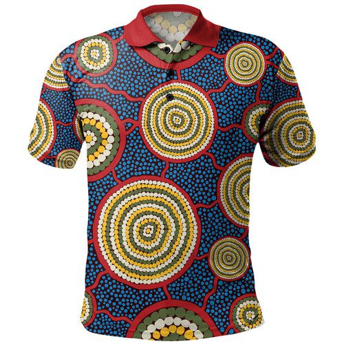 Australia Aboriginal Polo Shirt - Beautiful Indigenous Seamless Pattern Based in Universe with Galaxies Form Polo Shirt Australia Aboriginal Polo Shirt - Beautiful Indigenous Seamless Pattern Based in Universe with Galaxies Form Polo Shirt